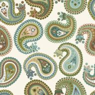 Seamless floral paisley pattern Vector background N2