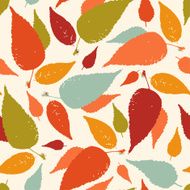 Seamless pattern with autumn leaves N5