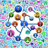 Social Network and Virtual Reality Experience Icon Set N2