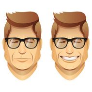 male faces with glasses