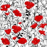 Floral ornamental wallpaper pattern