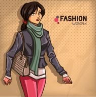 Elegant fashionable lady N2