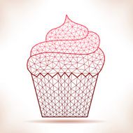 Geometric cupcake
