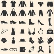 Vector set of clothes icons N2