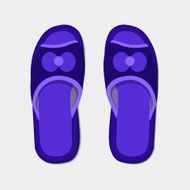 Vector modern flippers on gray bakground N3