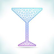 Geometric martini glass