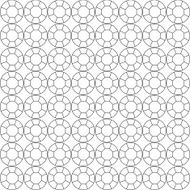seamless pattern of circuit cut gems on white