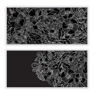 Unique pattern card set with art flowers N9