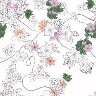 Retro floral seamless background N27