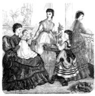 Fashion clothes and hairstyle models from the 1800s N71