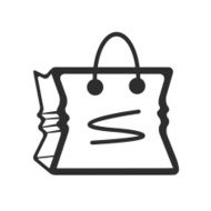 Vector Bag Black Icon