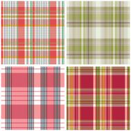 Vector tartan textile texture set N3