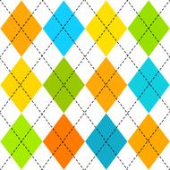 Classic multicolored argyle pattern