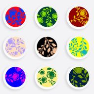 set of abstract color plate pattern for design N3