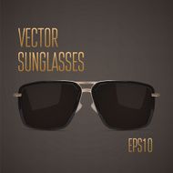 Realistic sunglasses icon