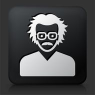 Black Square Button with Male Face Icon N41