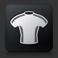 Black Square Button with T-Shirt