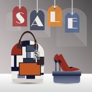 SALE hanging tags - women purse and high heels