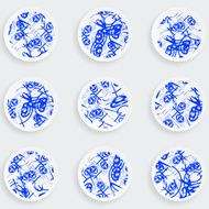set of abstract color plate pattern for design N6