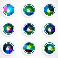 set of abstract color plate pattern for design N7
