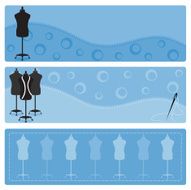 Male clothes mannequin banners