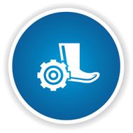 Safety boot symbol vector