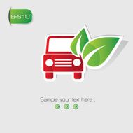 Ecology car symbol vector
