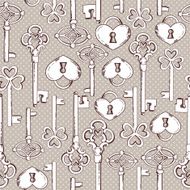 Seamless keys pattern illustration background in vector