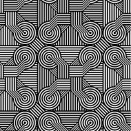 Op art circles and stripes (Seamless optical pattern n&deg; 2)