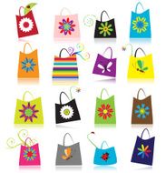 Summer sale Set of shopping bags