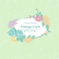 Vintage Greeting Card with Wildflowers N6