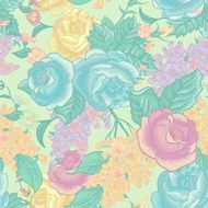 Seamless background with bouquets of wildflowers N10