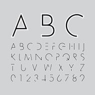 alphabetic fonts and numbers N21