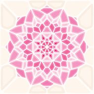 Abstract Pink Rose Button