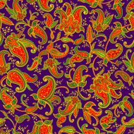 seamless pattern with color paisley