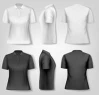Female polo shirts Design template Vector