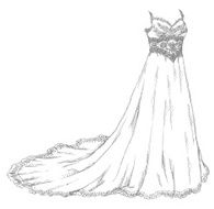 Wedding dress drawing N2