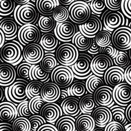 Black and white circles seamless pattern