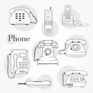 Vector phone icons set