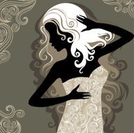 Closeup vintage woman