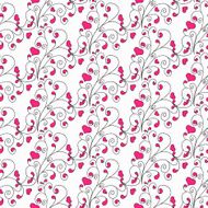 Hearts and swirls on a light background seamless background N12