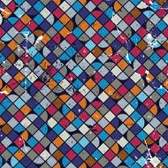 Old scratched and spotted mosaic seamless background vector N2