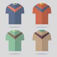 Flat Design T-Shirt Set Vector Illustration N14
