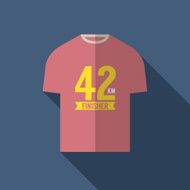 Finisher Shirt For Marathon Runner Vector Illustration