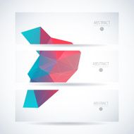 Abstract vector mosaic banners N50
