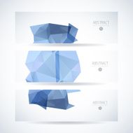 Abstract vector mosaic banners N51