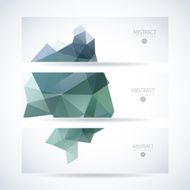 Abstract vector mosaic banners N52