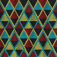 African beaded ornament Seamless vector pattern Hand-drawn