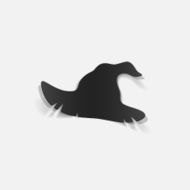 realistic design element witch hat N96