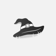 realistic design element witch hat N97